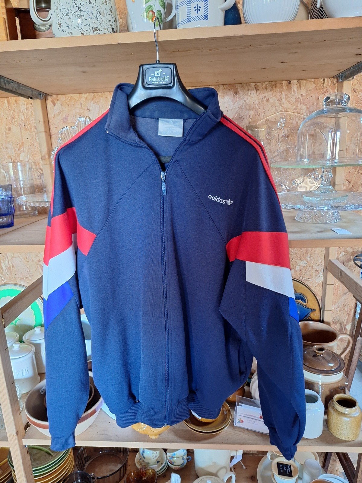 vintage sportback Adidas, Ophalen, Blauw, Maat 56/58 (XL), Zo goed als nieuw