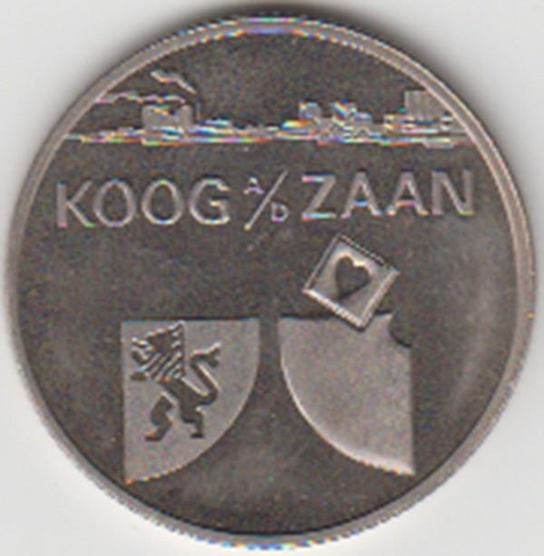 Penning 1 Zaanse Klop 25 Jaar Zaanstad - Koog a/d Zaan, Ophalen of Verzenden, Overige materialen, Nederland