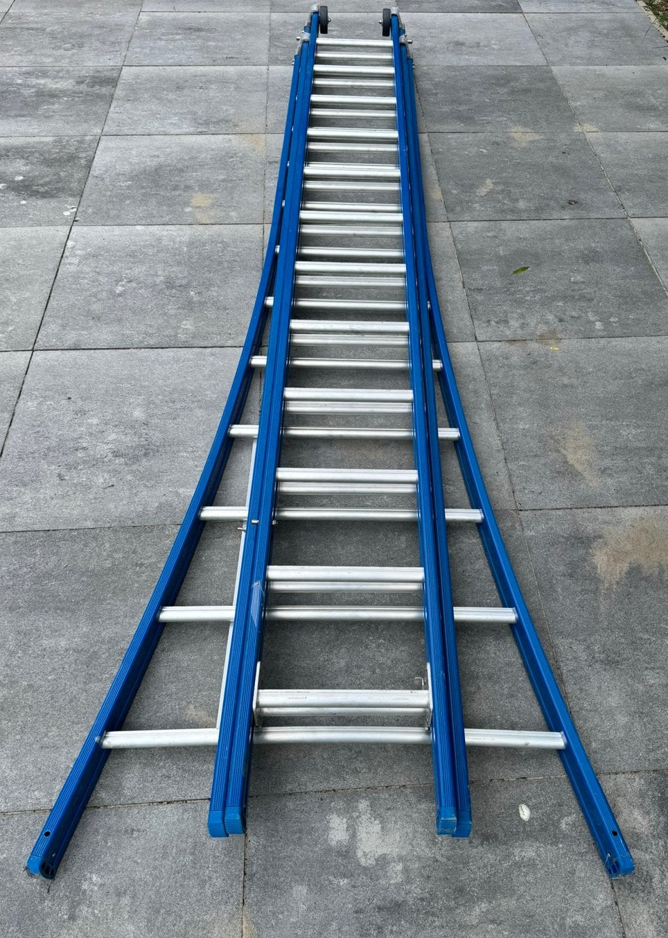 ASC 3x12 ladder aluminium reformladder uitschuifladder, Doe-het-zelf en Verbouw, Ophalen, Zo goed als nieuw, 4 meter of meer