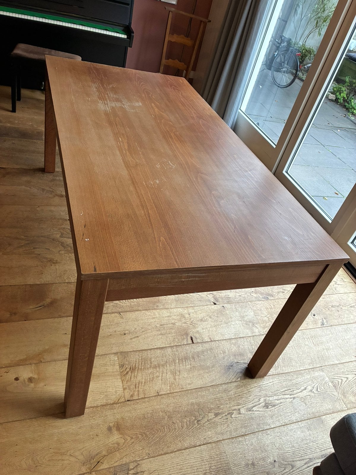 Eettafel kersenhout (gratis), Ophalen, 200 cm of meer, 50 tot 100 cm, Zo goed als nieuw