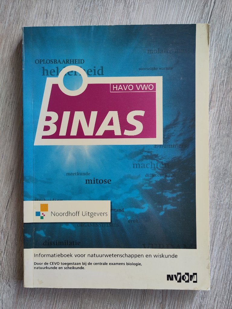 Binas (5e druk), Ophalen of Verzenden, Gelezen, VWO, Noordhoff Uitgevers