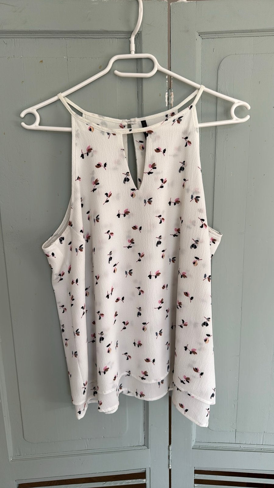 ONLY mouwloze top met bloemenprint - Maat 40, Maat 38/40 (M), Wit, Ophalen of Verzenden, Zo goed als nieuw