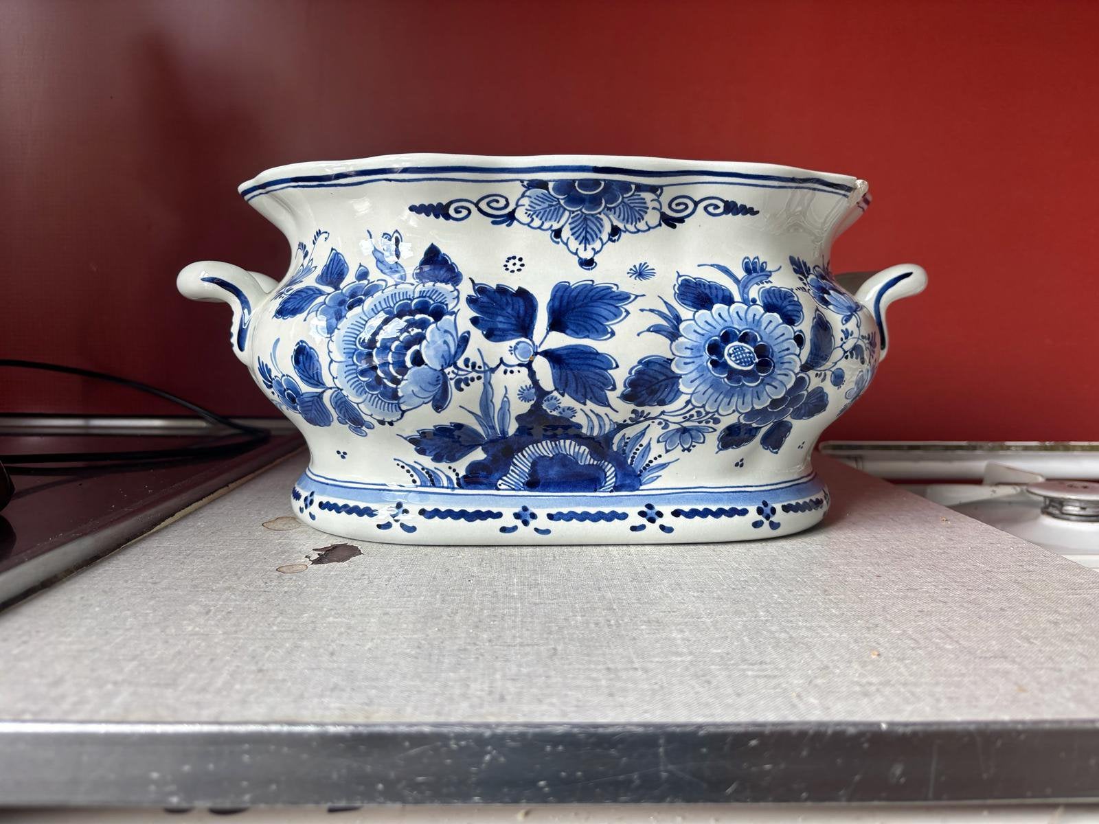 Delfts blauwe cachepot, Antiek en Kunst, Antiek | Keramiek en Aardewerk, Ophalen
