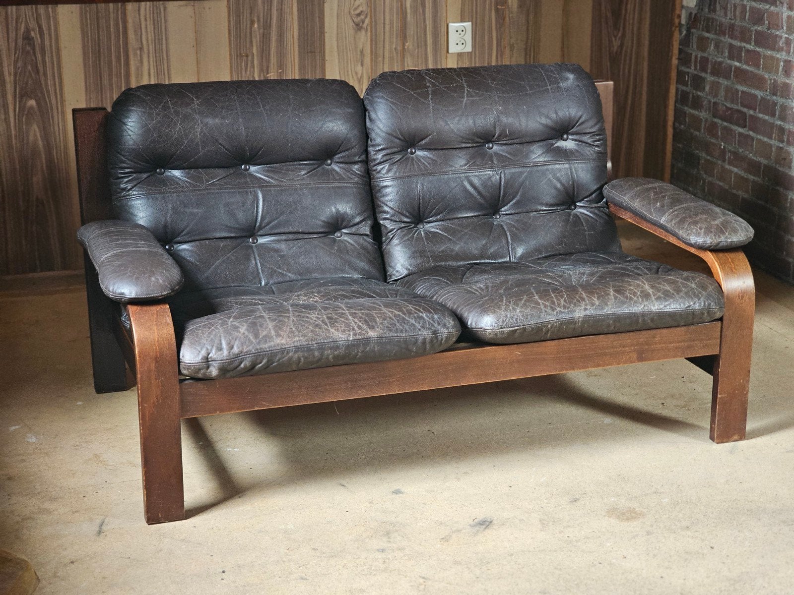 Vintage bank,jaren 80, Huis en Inrichting, Ophalen, Gebruikt, Vintage, Tweepersoons