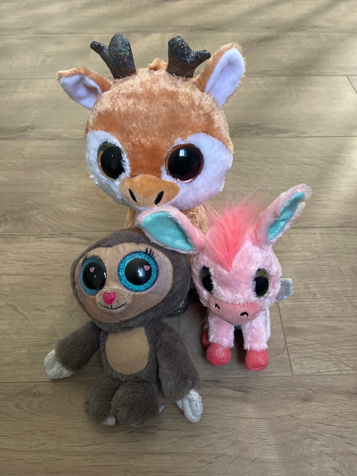 Leuke knuffels: Hertje, Luiaard en Eenhoorn, Gebruikt, Overige karakters, Ophalen of Verzenden, Met label
