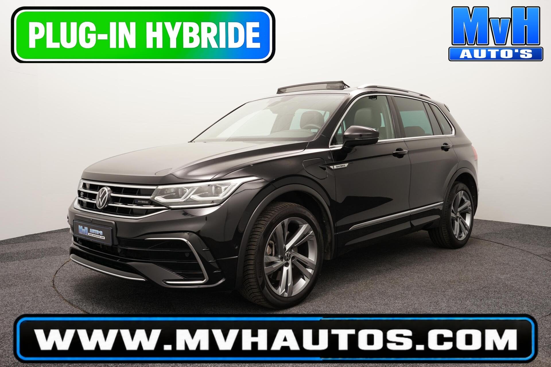 Volkswagen Tiguan 1.4 TSI PHEV R-Line|PANO|STOEL/STUUR.VERW|, Zwart, 4 cilinders, Met garantie (alle), Zwart
