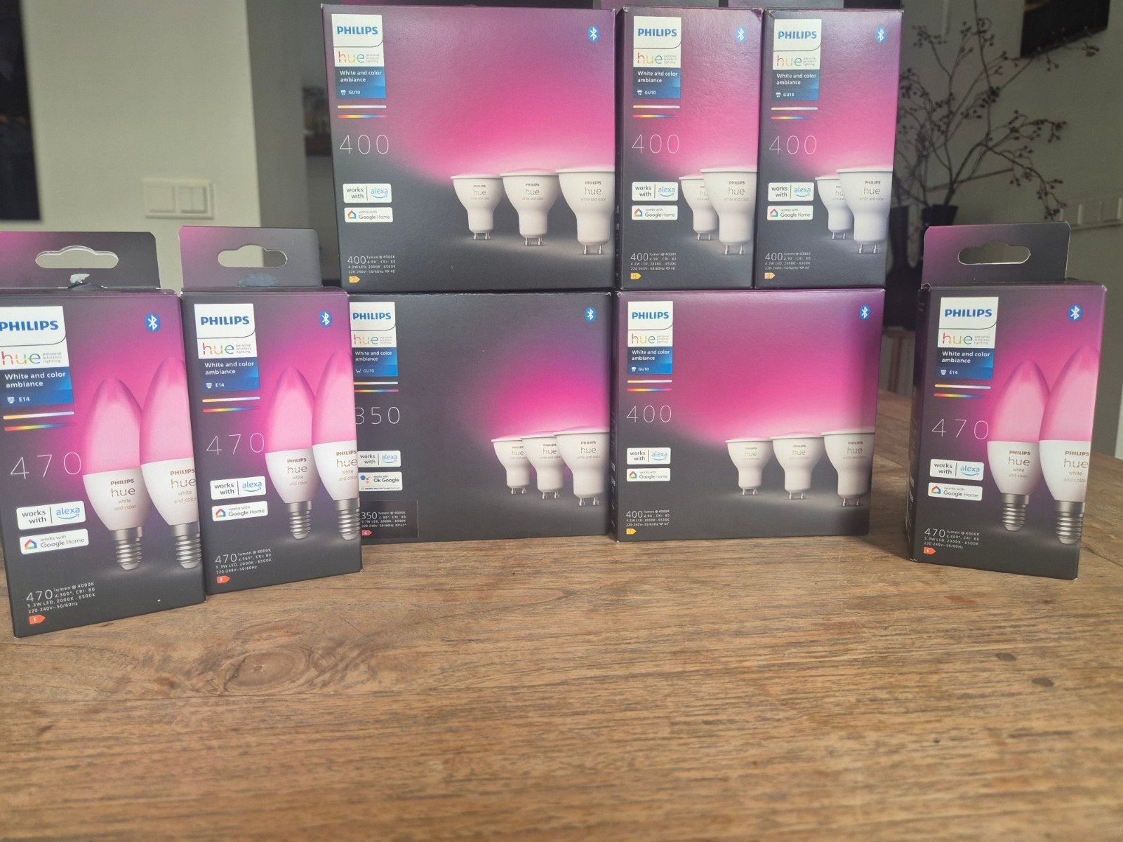 Philips Hue set – 19 lampen – White & White Ambiance, Led-lamp, Gebruikt, Bluetooth, Meerkleurig