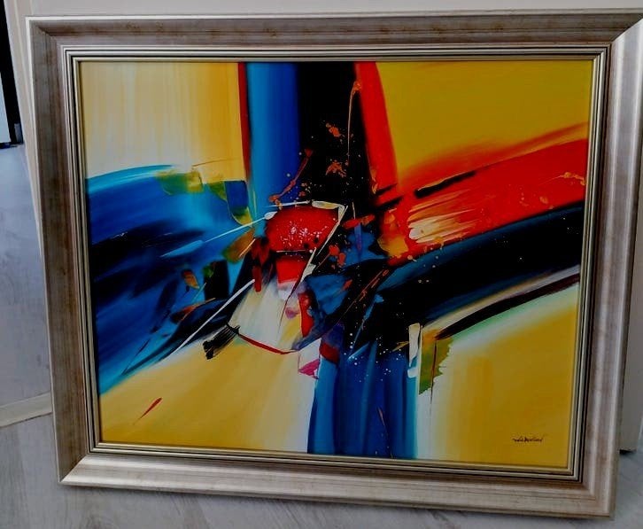 Abstract Schilderij 'Wilkinson' - Kleurrijk en Modern, Antiek en Kunst, Ophalen