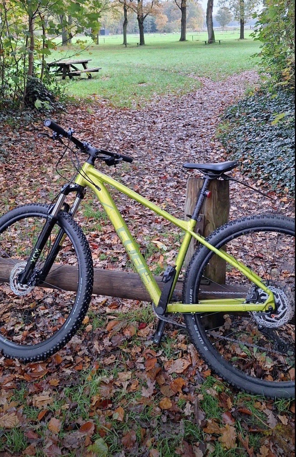 Cube AIM SLX Flashlime/Juniper, 45 tot 49 cm, Zo goed als nieuw, Schijfrem, Ophalen