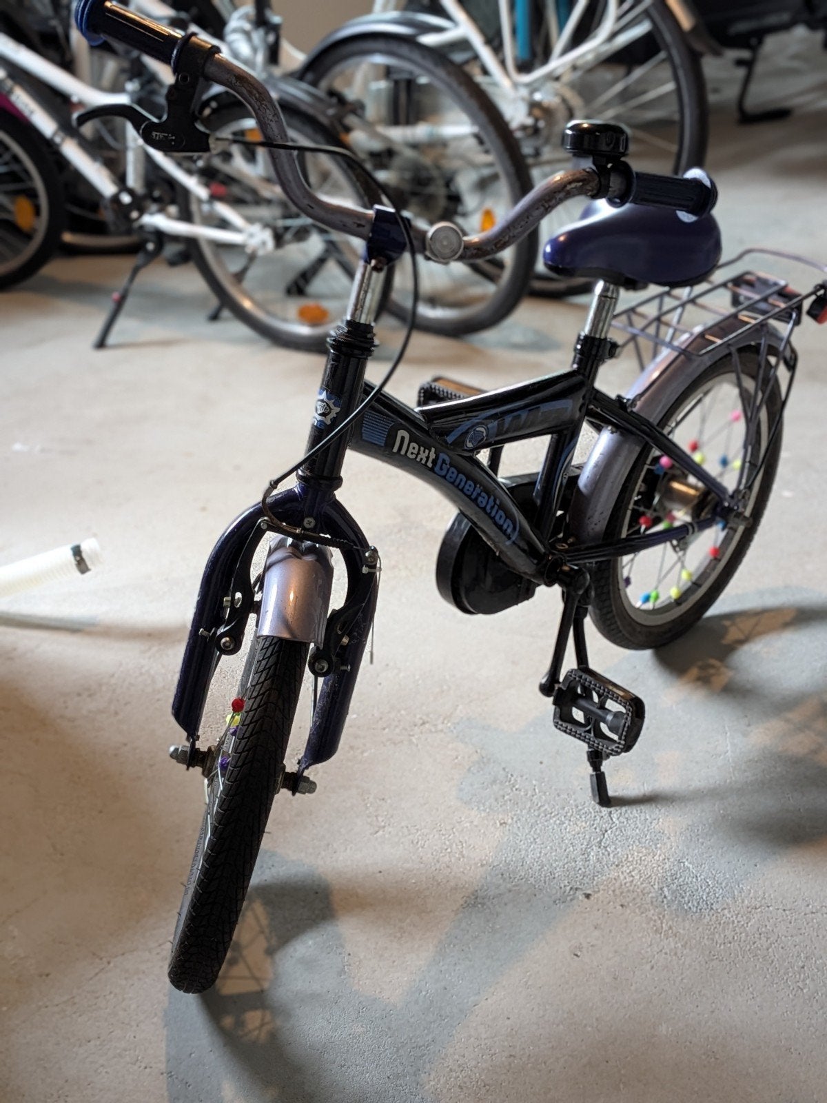 Kinderfiets 16 inch Next Generation donkerblauw terugtraprem, Ophalen, Terugtraprem, Next generation, 16 tot 20 inch