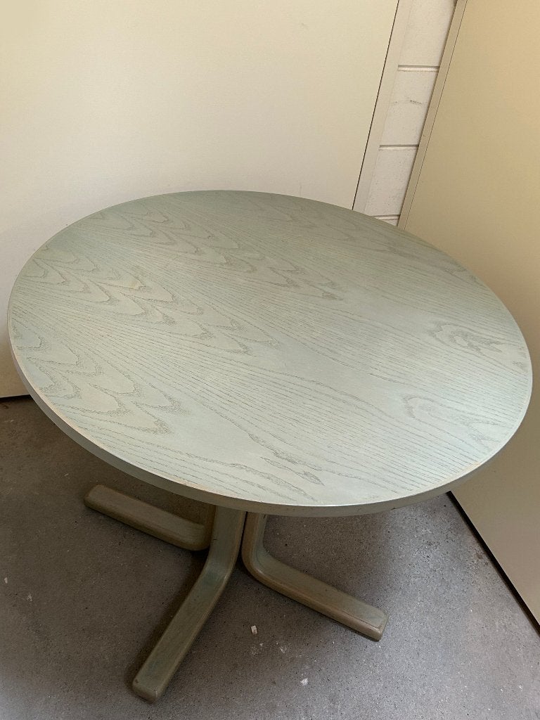 Vintage Mid-Century Deense Farstrup Møbler eiken eettafel, Ophalen, Gebruikt, 50 tot 100 cm, Vier personen