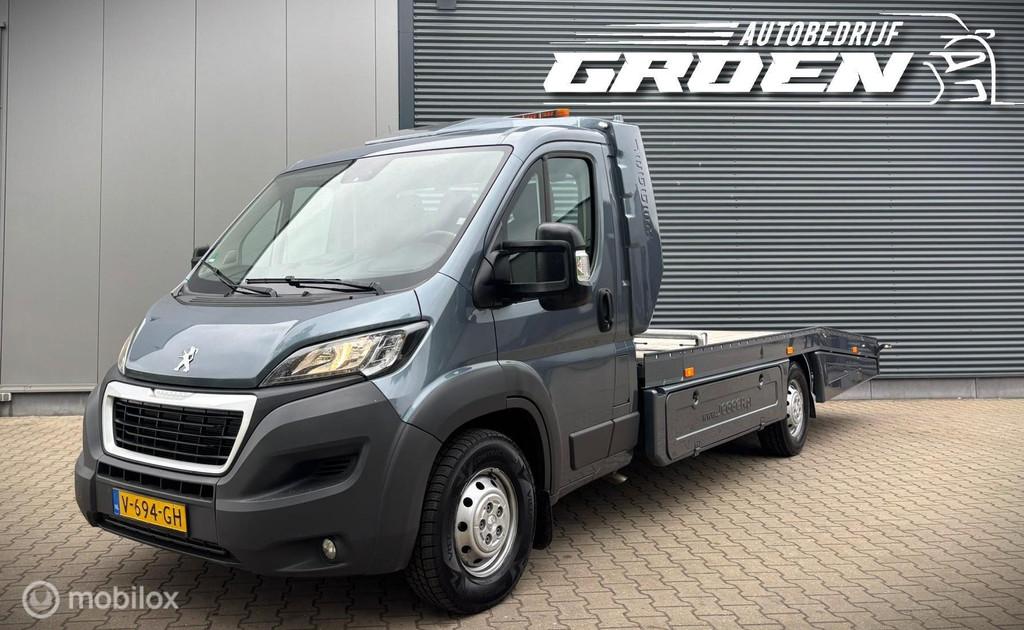 Peugeot Boxer Oprijwagen 2.0 BlueHDI L4 LUCHTVER|48.000KM|, Auto's, Bestelauto's, Gebruikt, Euro 6, 4 cilinders, Elektrische ramen