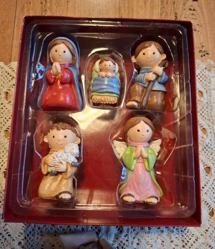 Kinder kerststal figuurtjes nieuw in doos, Diversen, -, -, Nieuw, Ophalen of Verzenden