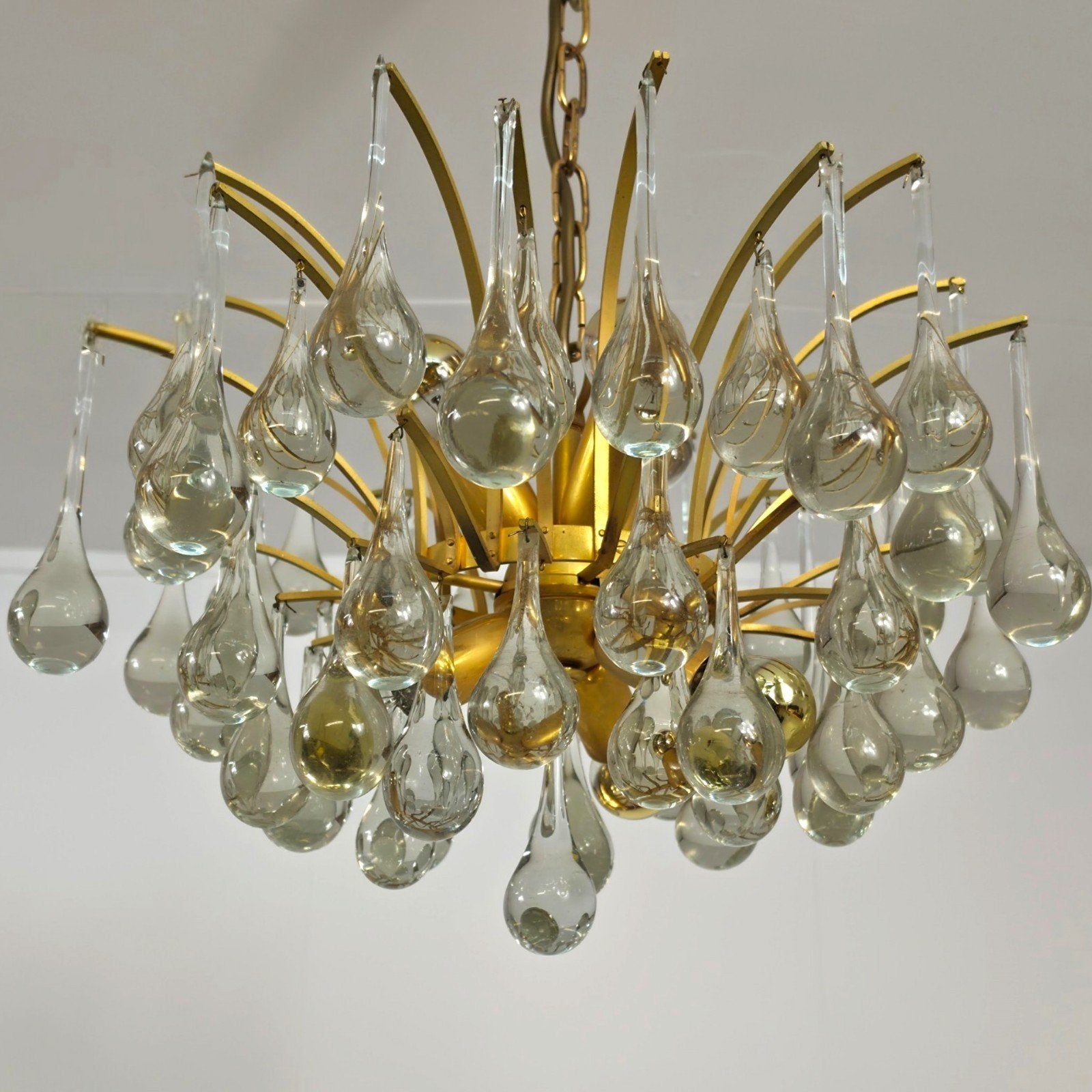 Palwa teardrop murano kroonkuchter 60s mid century, Huis en Inrichting, Ophalen of Verzenden, Glas