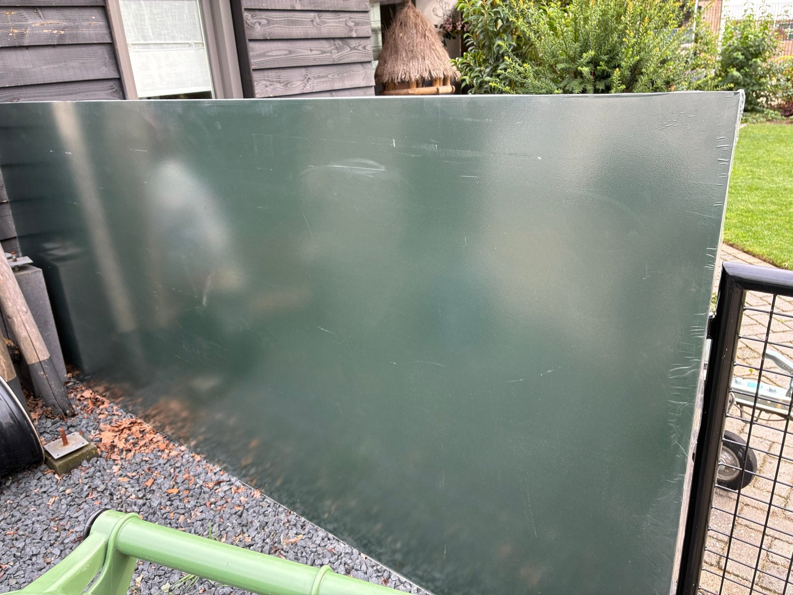 Trespa plaat 6mm RAL 9006 dennen groen 3050x1300mm, Doe-het-zelf en Verbouw, Platen en Panelen, Ophalen, Nieuw, HPL, Minder dan 20 mm