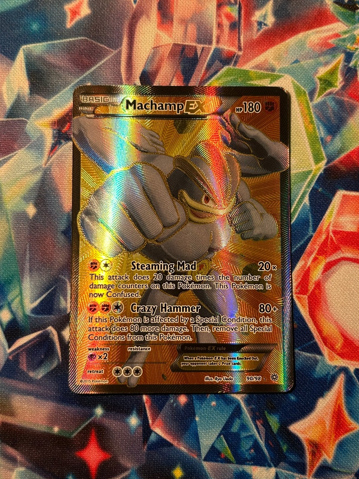 Machamp Ex Full Art 90/98, Ophalen of Verzenden, Nieuw, Losse kaart, Foil