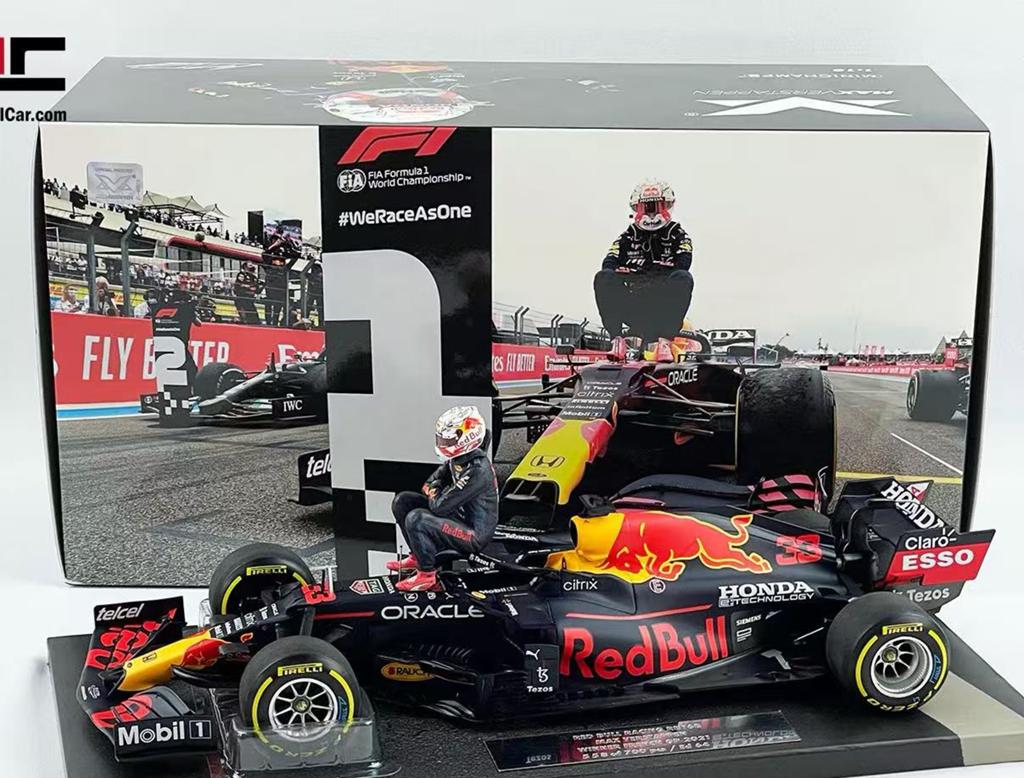 Gezocht: 1:18 Max Verstappen RB16B Winner French GP2021, Ophalen of Verzenden, Nieuw, MiniChamps