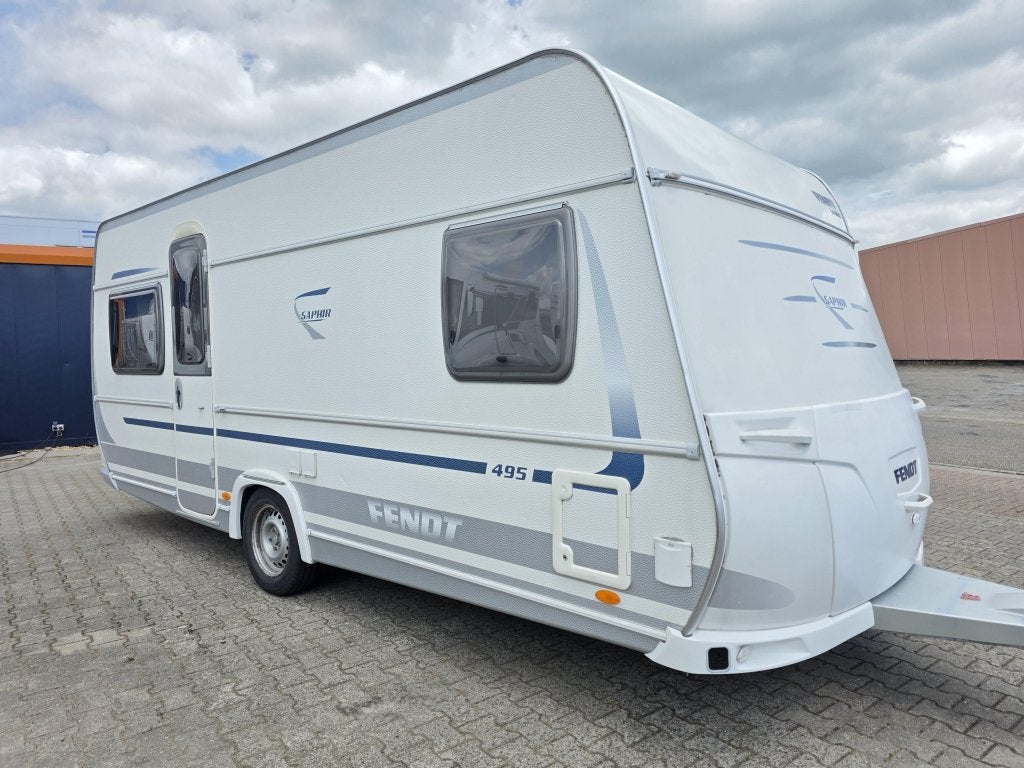 Fendt Saphir 495 SFB 2010 Voortent Fransbed Rondzit, Caravans en Kamperen, Caravans, Rondzit, Bedrijf, Overige typen, Schokbreker