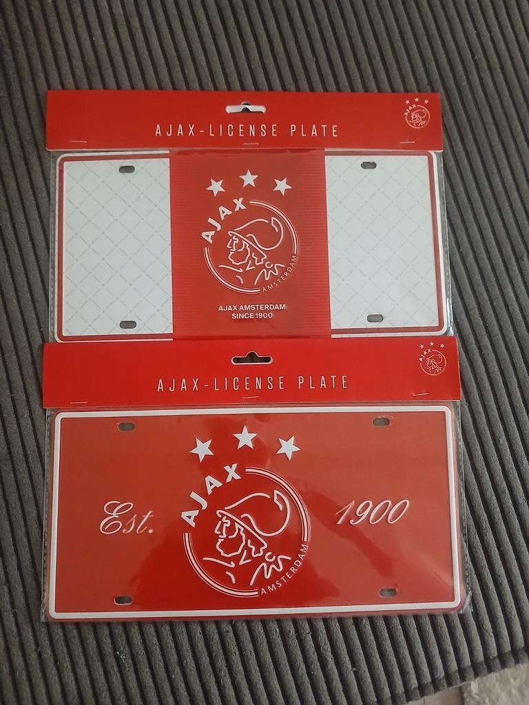 Te koop 2 keer ajax plaaten nieuwe in verpaking, Minder dan 50 cm, Nieuw, Ophalen of Verzenden, Minder dan 50 cm
