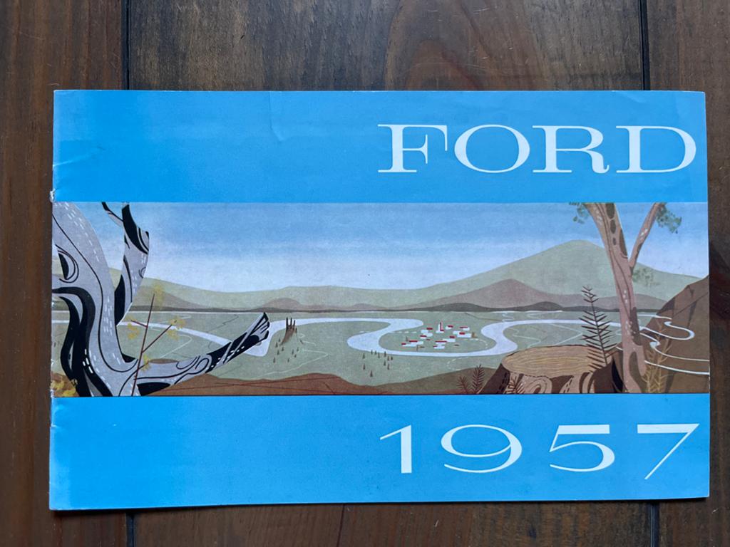 Ford brochure 1957 - Franstalig, 12 pagina's, Ophalen of Verzenden, Gelezen, Ford