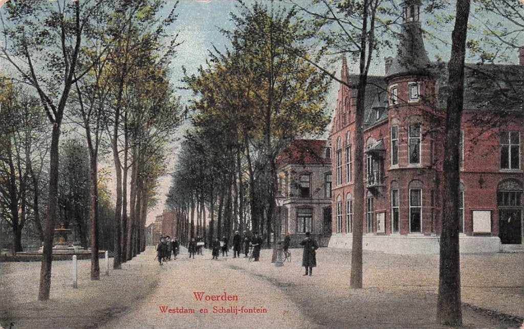 703-338-033 Woerden Westdam en Schalij-Fontein, Verzamelen, Verzenden, Voor 1920, Utrecht