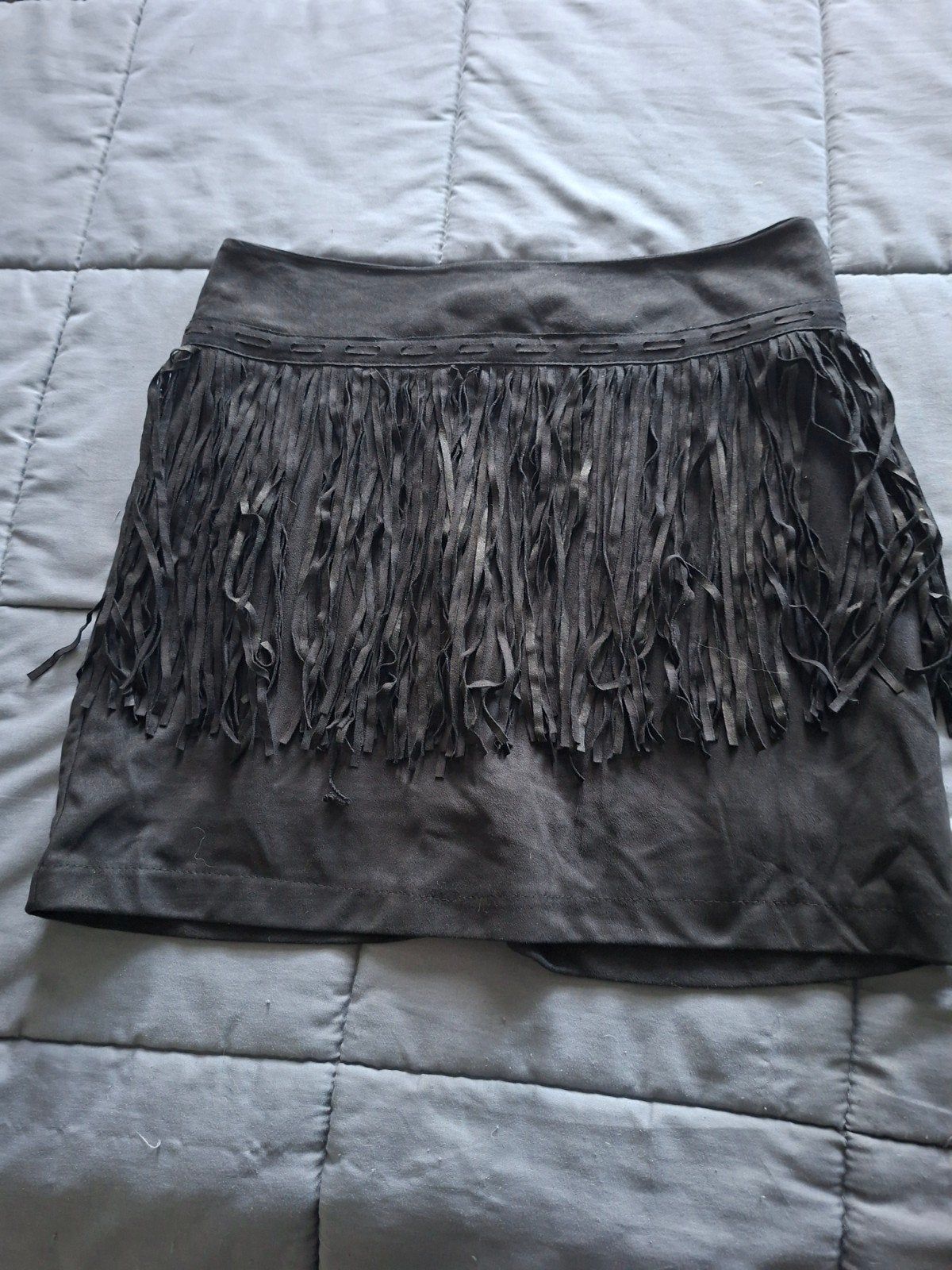 Rok met franjes M, Kleding | Dames, Maat 38/40 (M), Zwart, Ophalen of Verzenden, Zo goed als nieuw