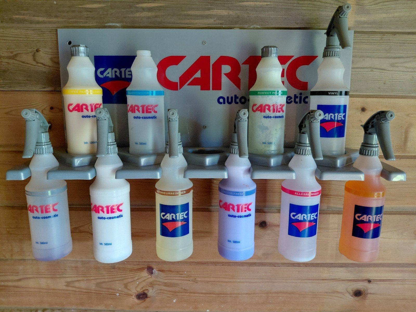 Originele Cartec Wanddisplay met 10 flessen Colorline (7 fle, Ophalen