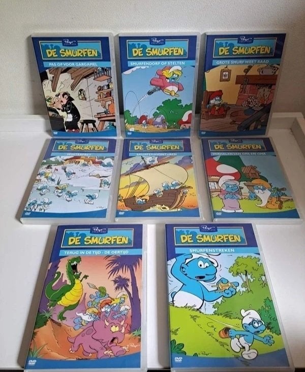 8 dvd's De Smurfen, Alle leeftijden, Ophalen of Verzenden, Zo goed als nieuw, Overige genres