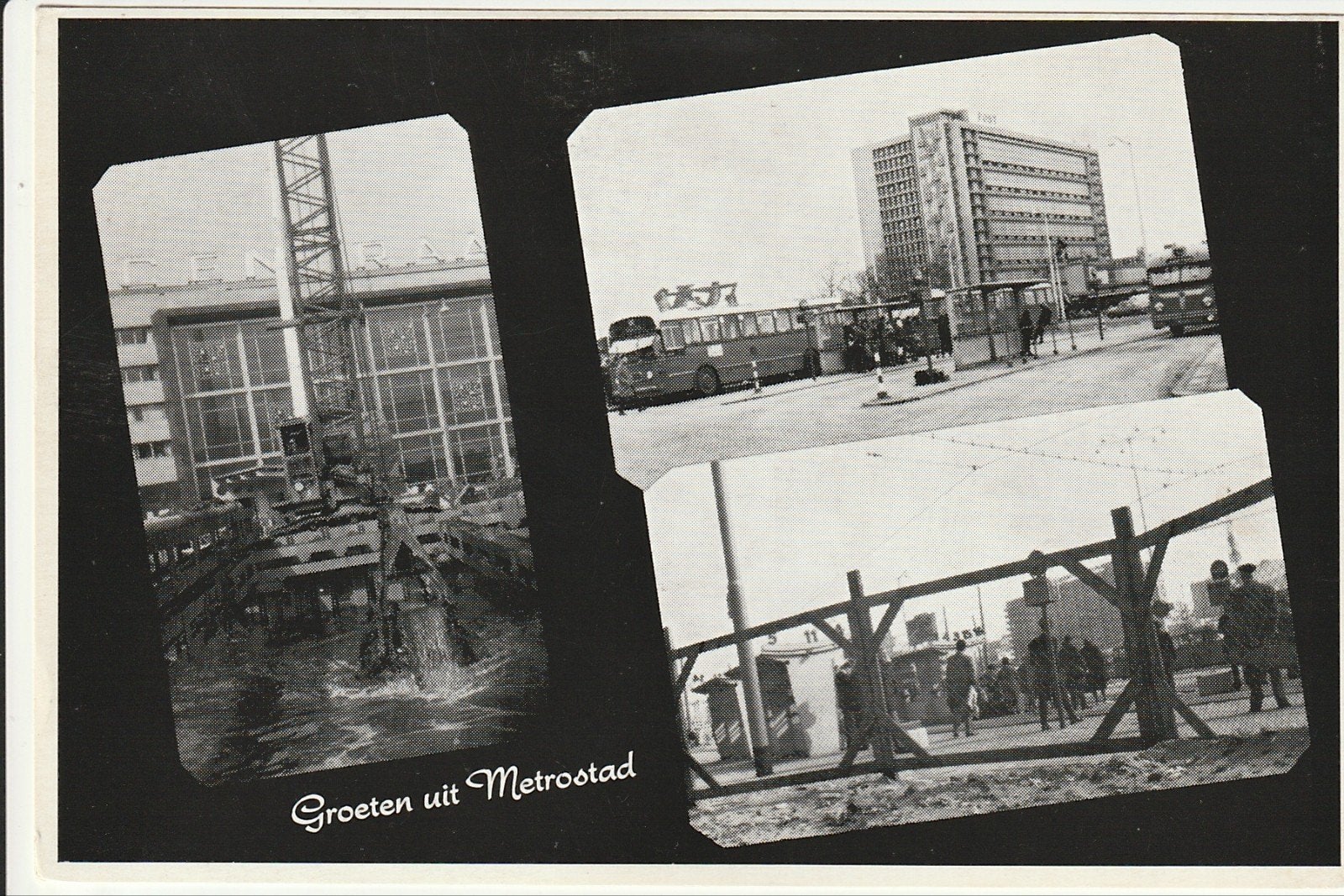 GROETEN UIT METROSTAD ROTTERDAM STATIONSPLEIN METROPUT, Ophalen of Verzenden, 1960 tot 1980, Ongelopen, Zuid-Holland