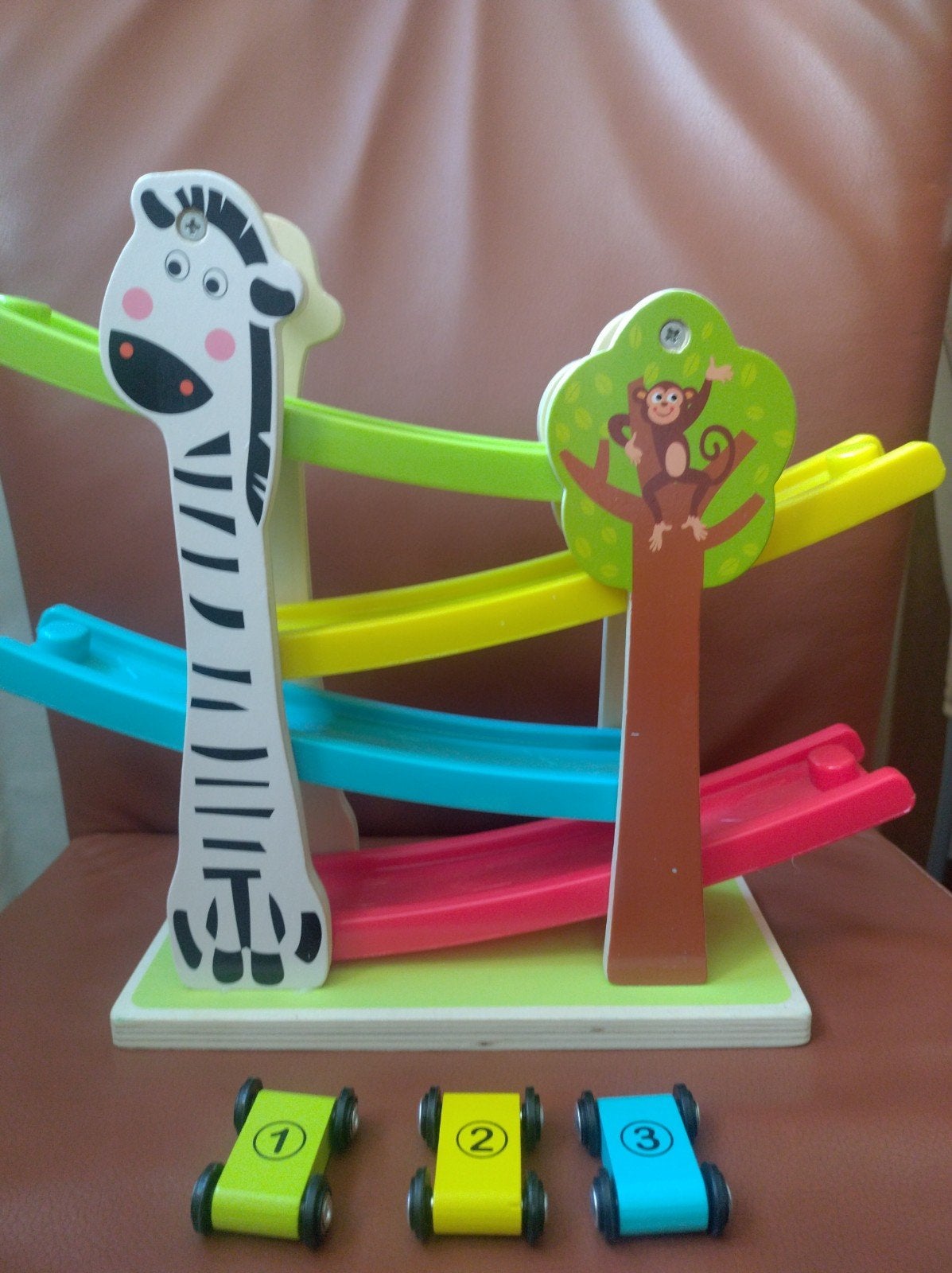 Houten Autobaan met Dieren Thema - Mini Matters, Kinderen en Baby's, Ophalen of Verzenden, Zo goed als nieuw, Jongen of Meisje