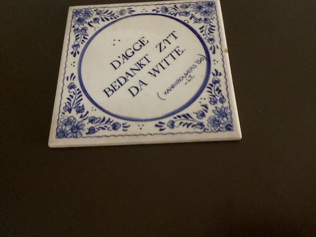 Vastenavend tegel kannibouwers ‘68, Ophalen, Zo goed als nieuw