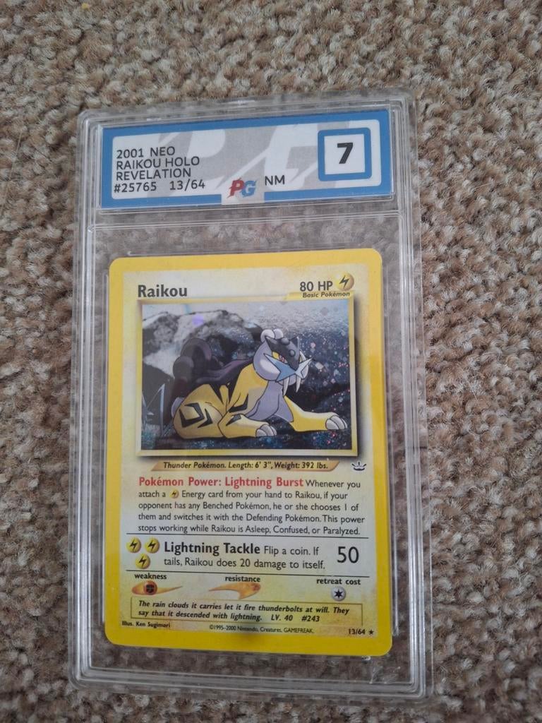Raikou Neo Revelation graded 7, Ophalen of Verzenden, Nieuw