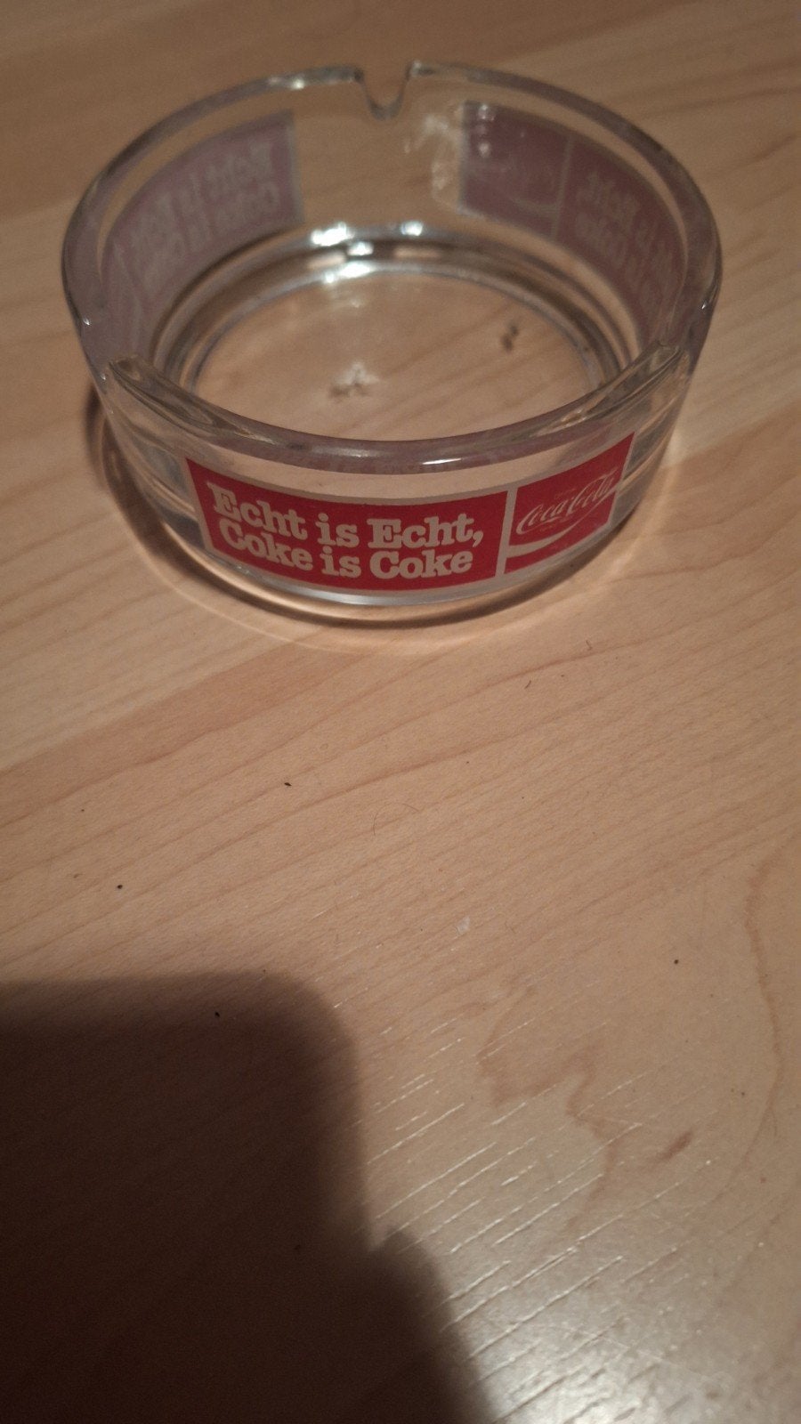 Vintage Coca-Cola Asbak - Echt is Echt, Coke is Coke, Ophalen, Vintage, Gebruikt, Meerkleurig