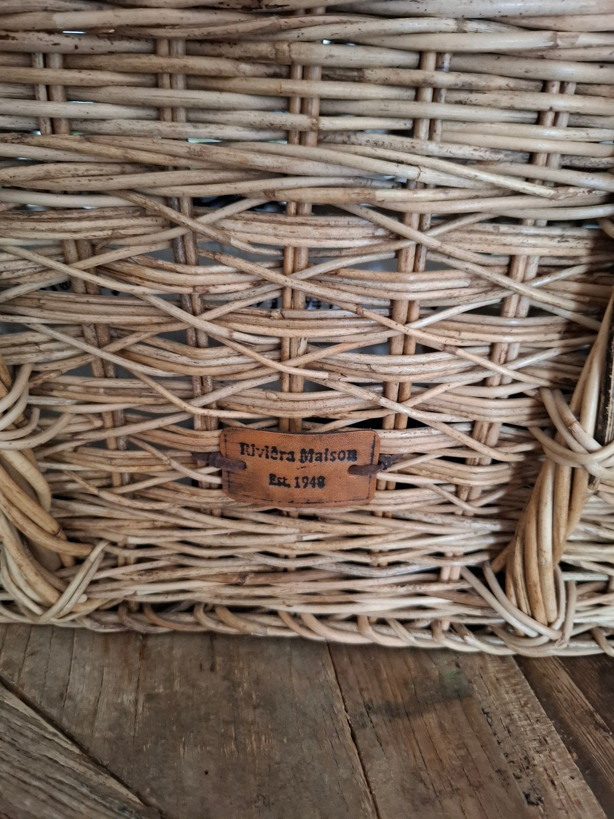 Riviera Maison mand, Ophalen, Zo goed als nieuw, Rond, Riet