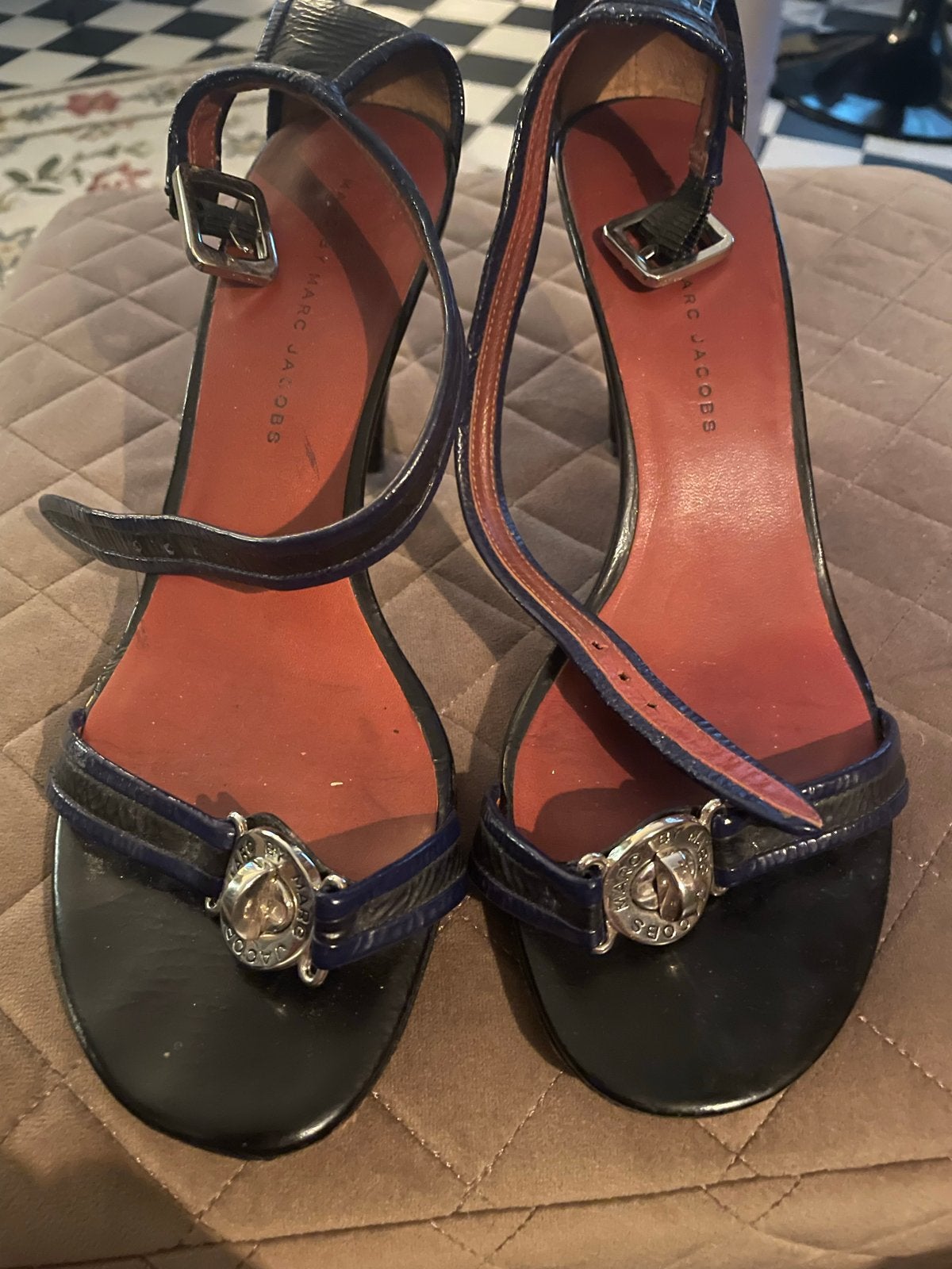 Marc by Marc Jacobs blauwe open schoenen - maat 40, Verzenden, Gedragen, Blauw, Sandalen of Muiltjes