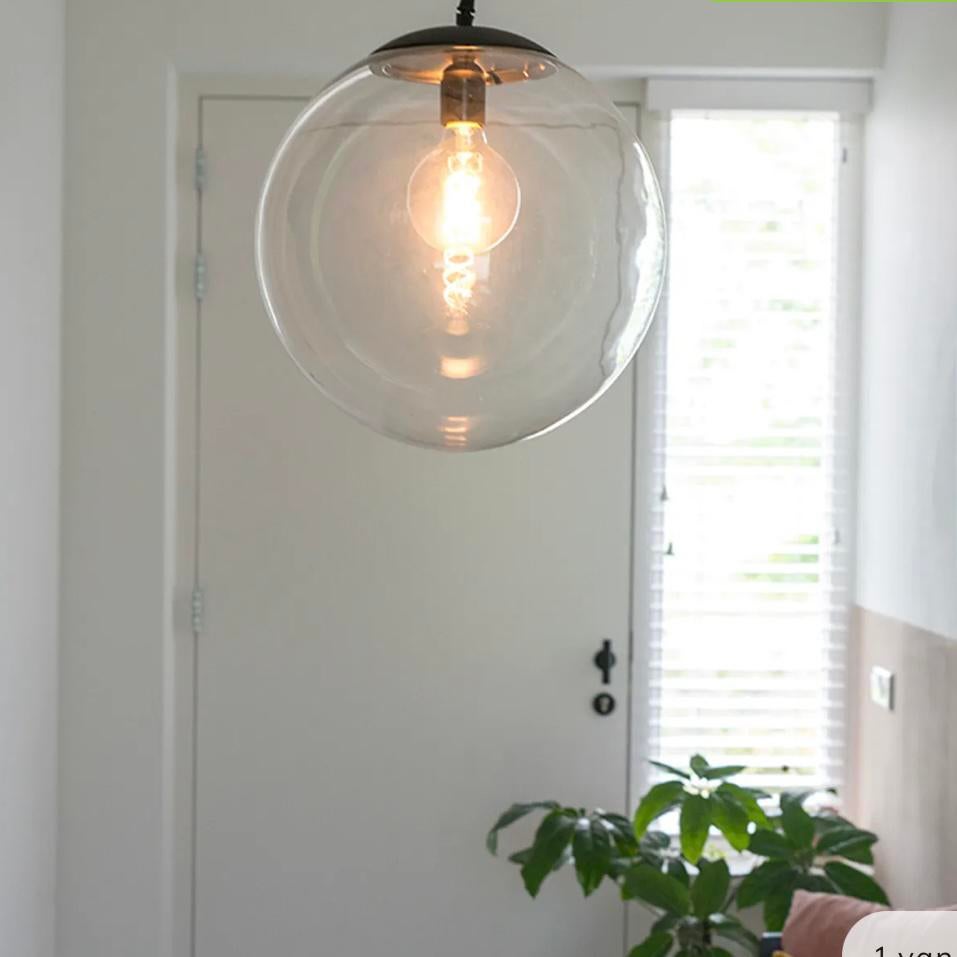 Moderne hanglamp transparant 35 cm - Qazqa, Huis en Inrichting, Lampen | Hanglampen, Ophalen, Zo goed als nieuw, Minder dan 50 cm