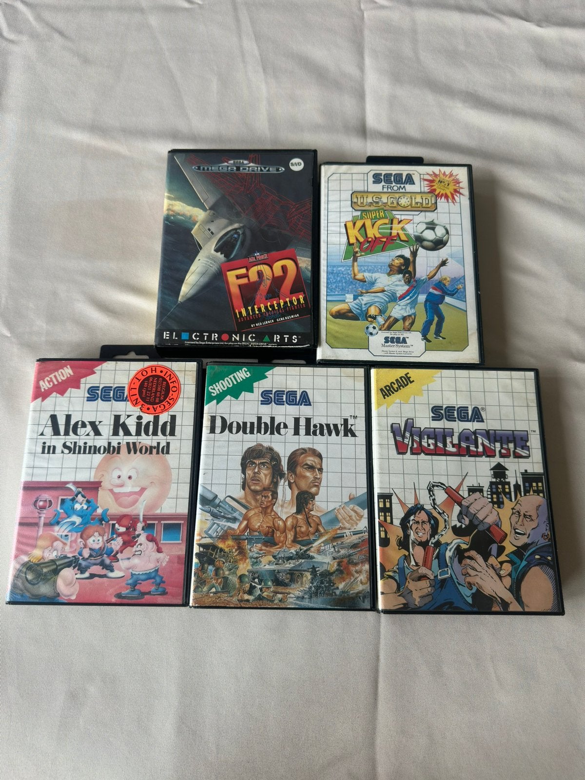 Lot van 5 Sega retro games (Master System & Mega Drive), Spelcomputers en Games, Games | Sega, Zo goed als nieuw, Master System
