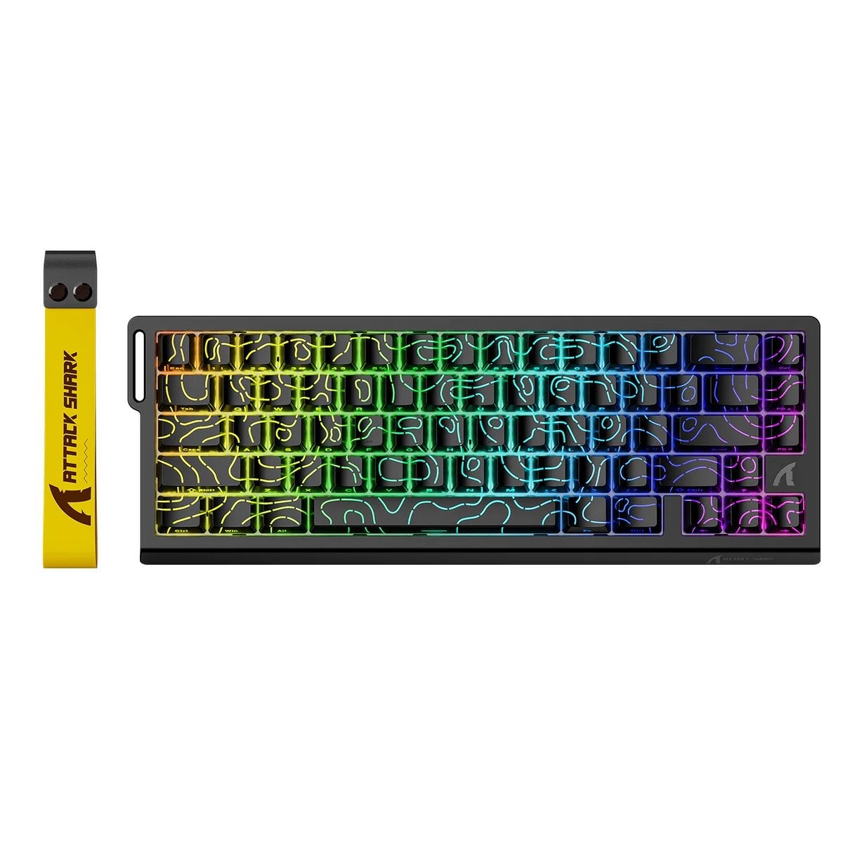 Attack Shark X68HR Mechanische Gaming Toetsenbord RGB, Ophalen, Gaming toetsenbord, Zo goed als nieuw, Qwerty