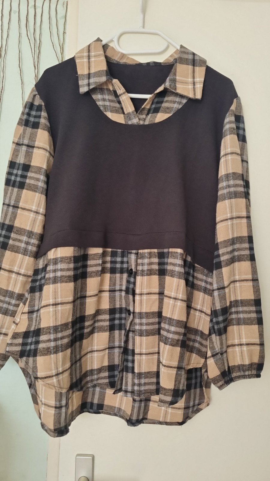 Geruite blouse met lange mouwen - Maat 3XL, Kleding | Dames, Ophalen, Meerkleurig, Maat 46/48 (XL) of groter, Lange mouw