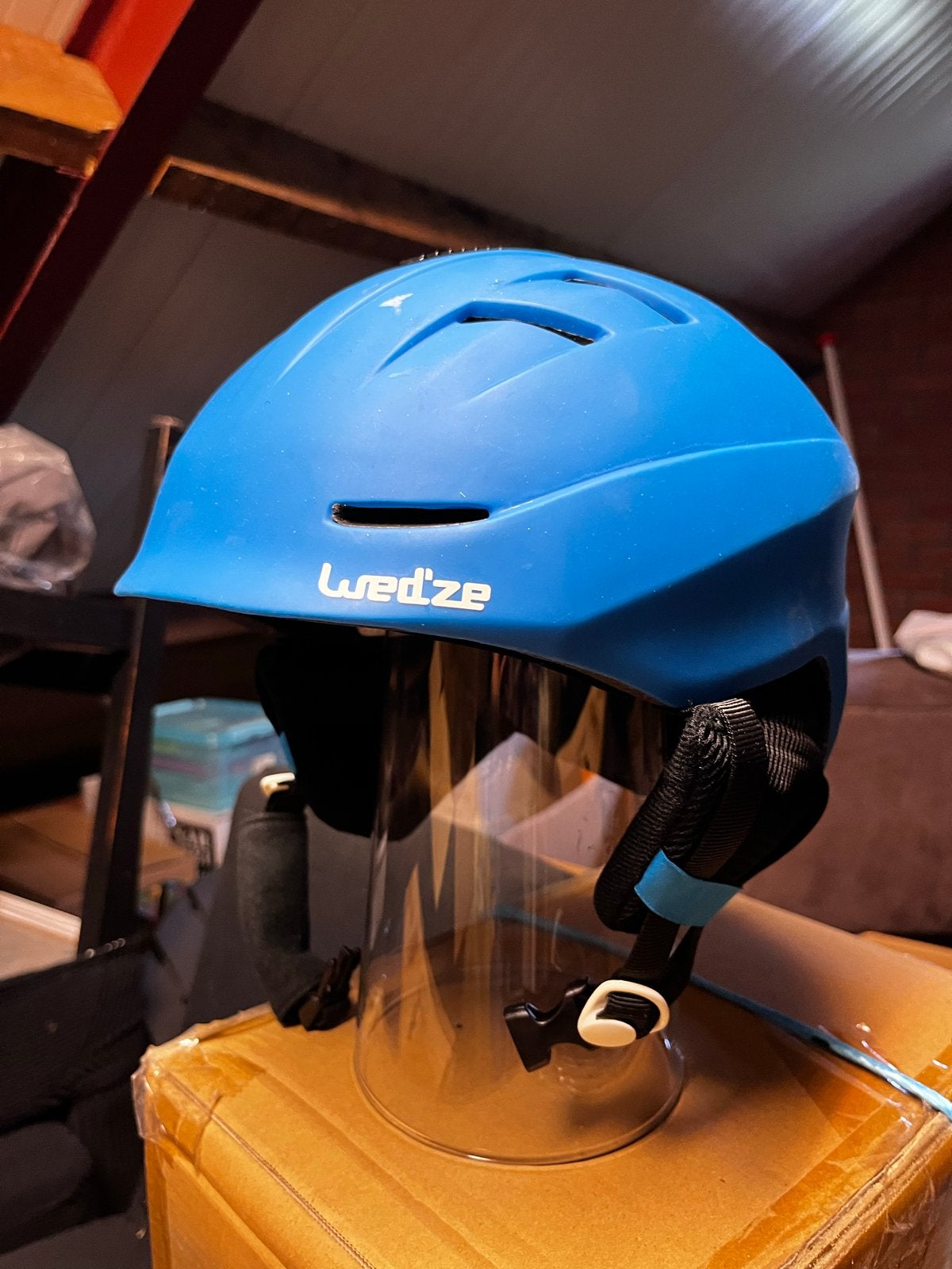 Wed'ze skihelm H 300 blauw - Maat 52-55 cm, Sport en Fitness, Skiën en Langlaufen, Overige typen, Zo goed als nieuw, Skiën, Ophalen
