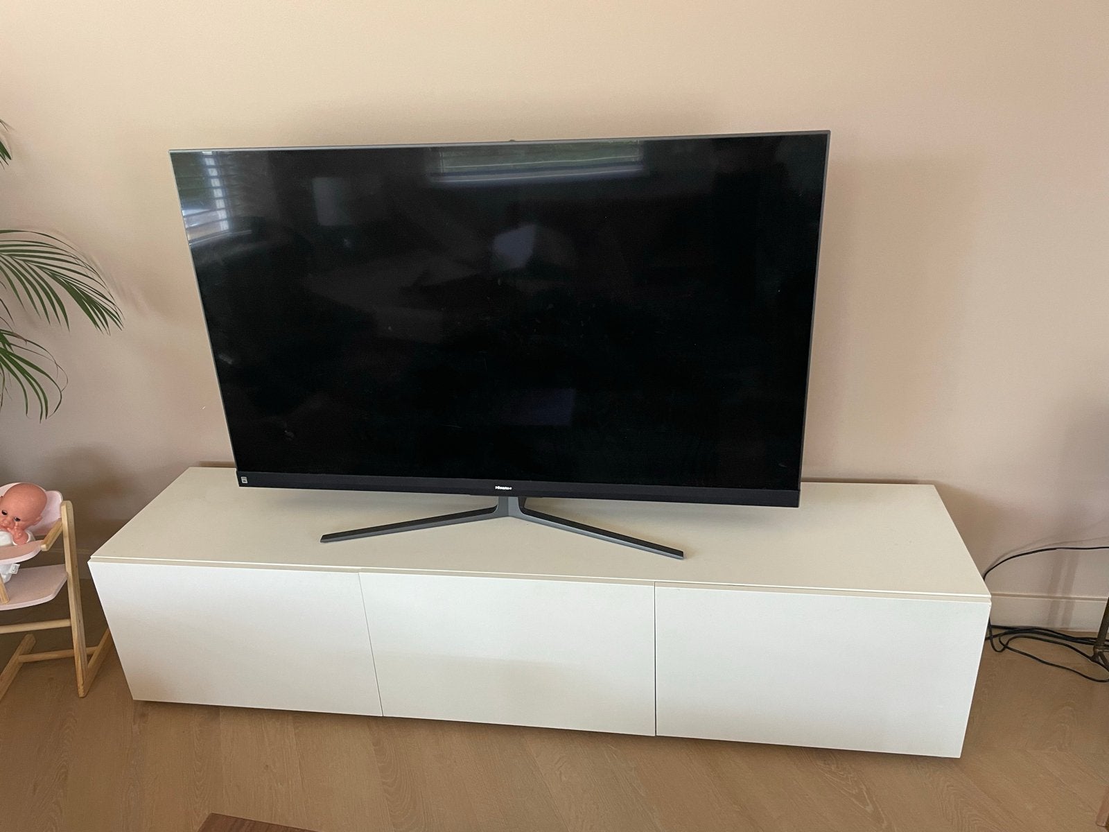 IKEA Besta TV-meubel wit - 180x42x38 cm, Ophalen, Overige materialen, Gebruikt, 150 tot 200 cm