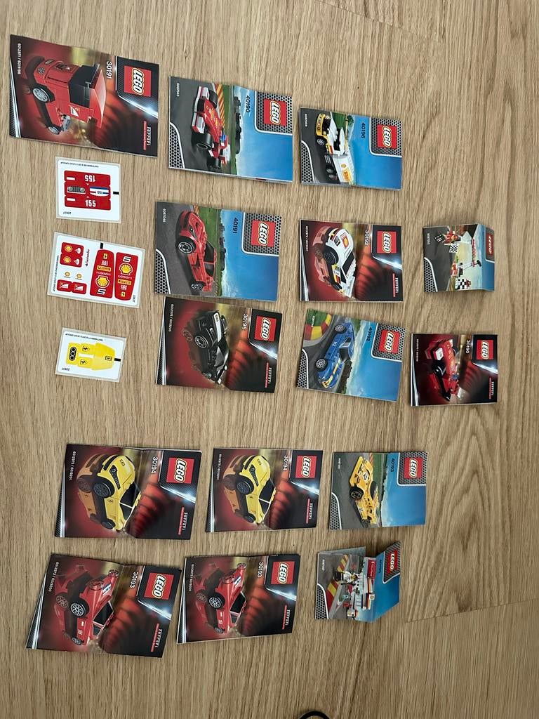 Lego Shell Ferrari Racers Collectie - Diverse Sets, Gebruikt, Lego, Ophalen of Verzenden, Compleet
