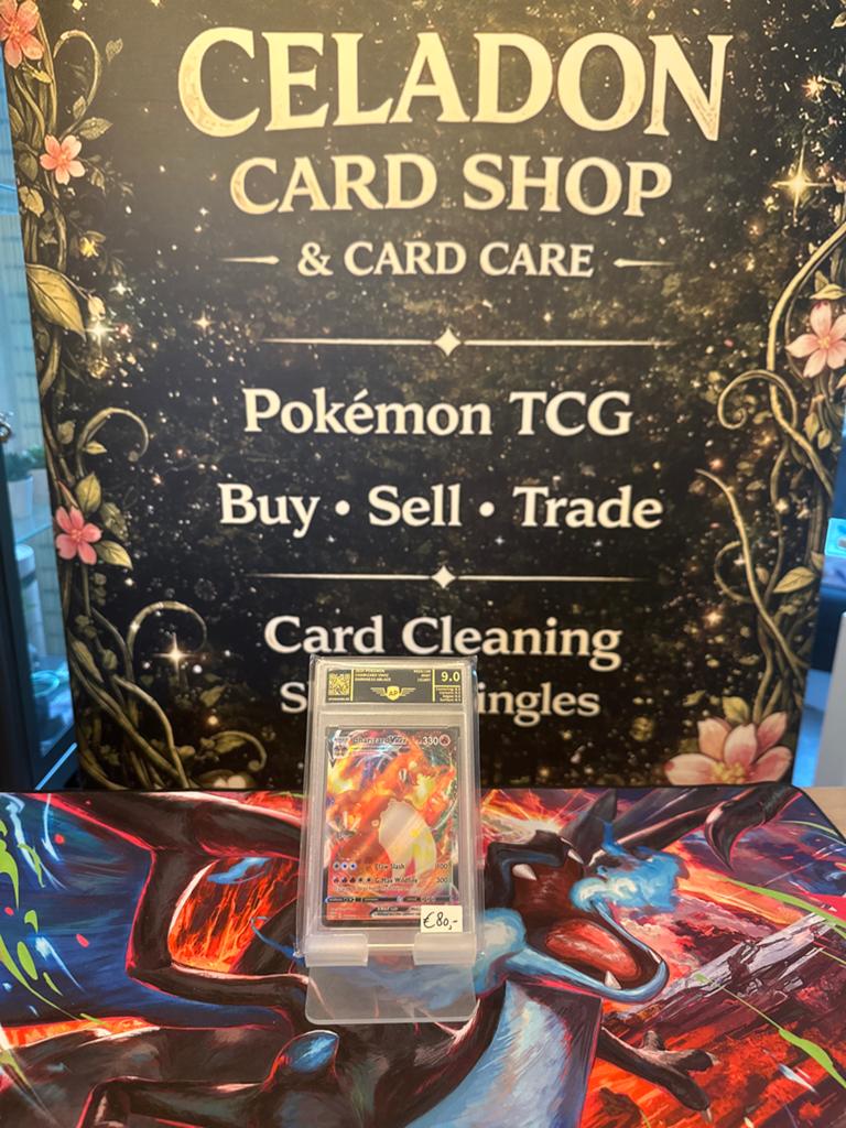 Pokémon Charizard VMAX 330/189 Graded 9.0, Ophalen of Verzenden, Zo goed als nieuw, Losse kaart