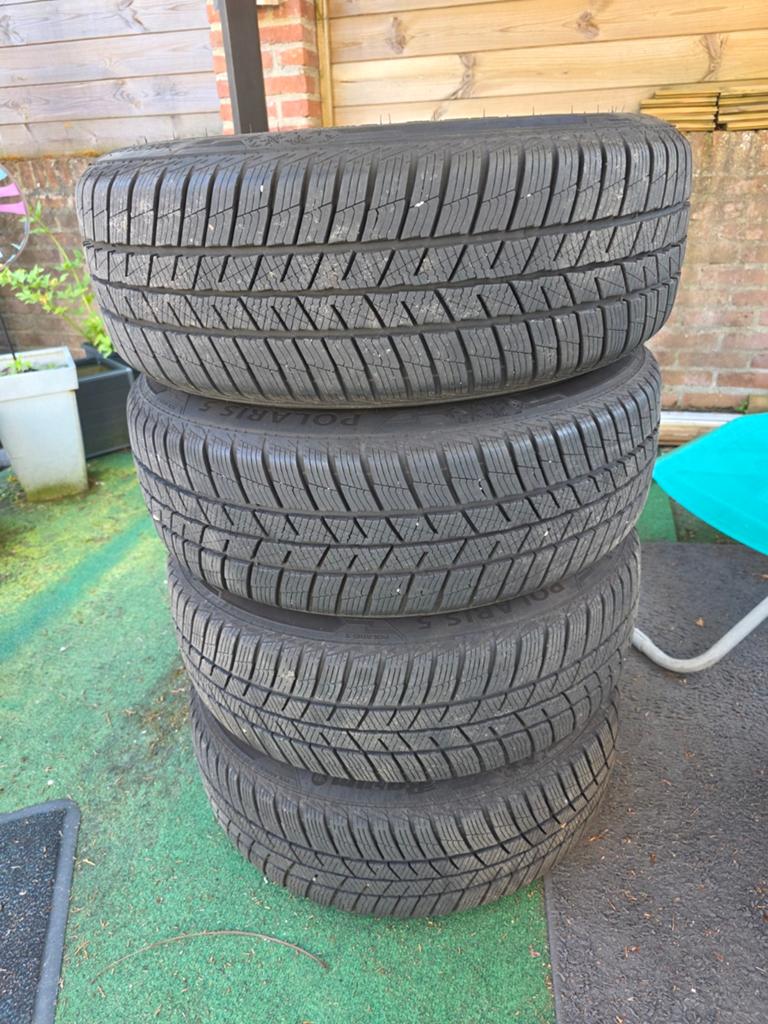 Winterbanden met Rial velgen 205/55 R17, Ophalen, Gebruikt, Banden en Velgen, 17 inch