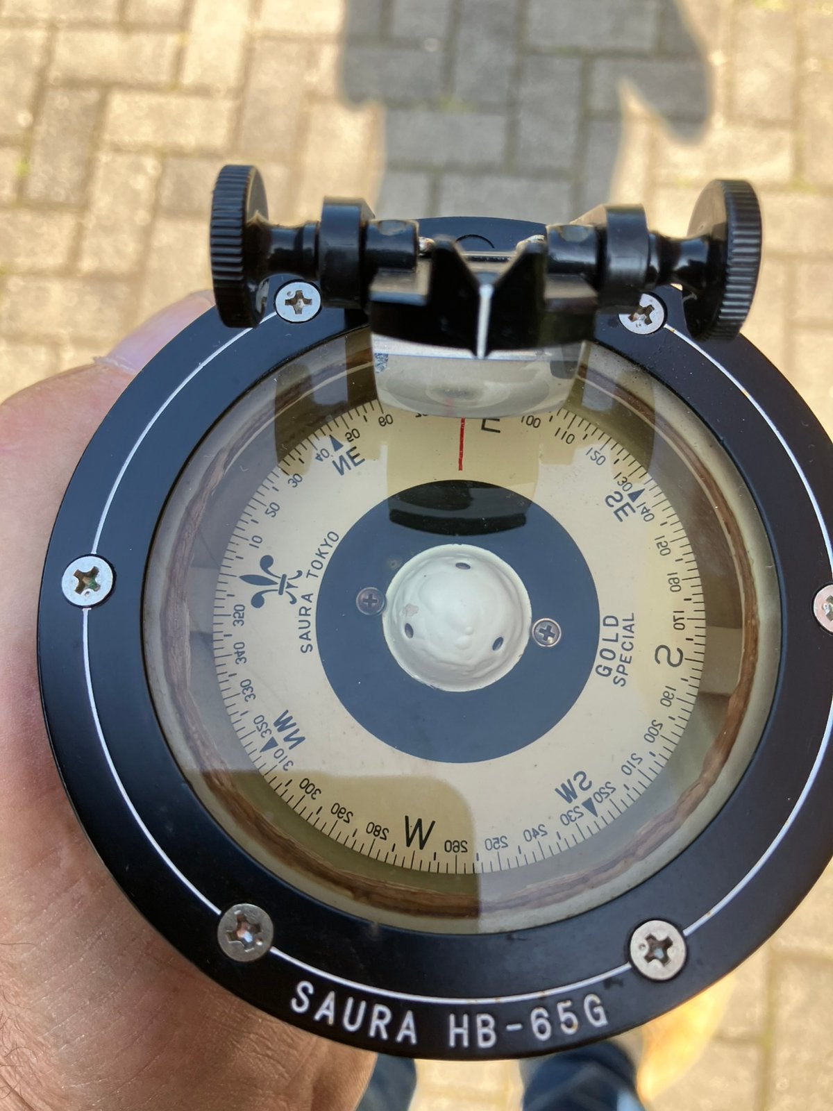 Hand peil kompas Saura hb-65g, Watersport en Boten, Ophalen of Verzenden, Zo goed als nieuw, Gps of Kompas