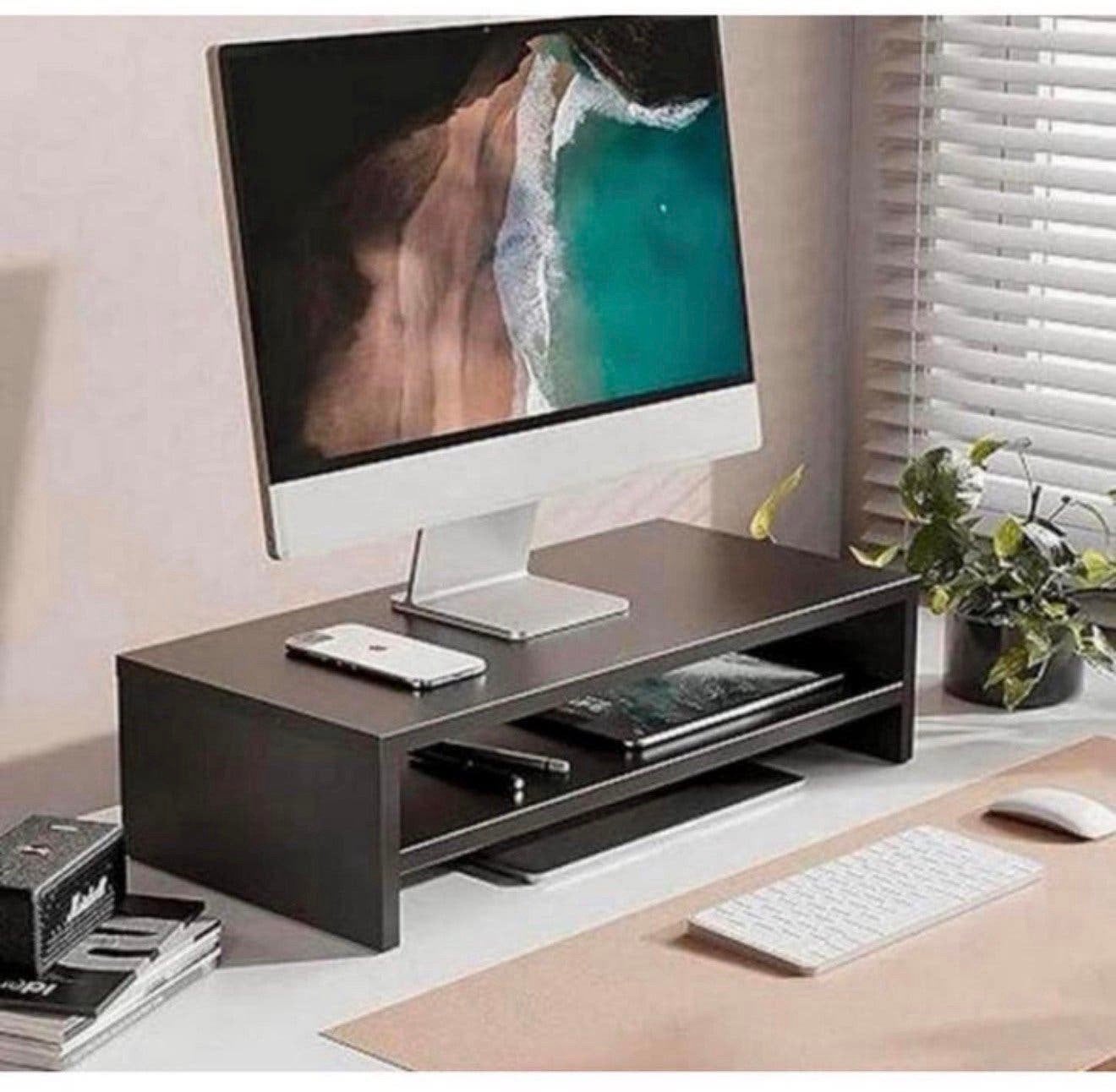 Monitorstandaard 2 lagen 54cm Desktop Stand Laptop Computer, Computers en Software, P, P, P, Nieuw