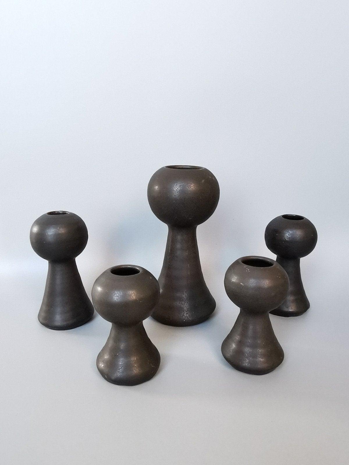 Mid Century retro keramiek kandelaars Mobach Ravelli ? Info, Verzenden