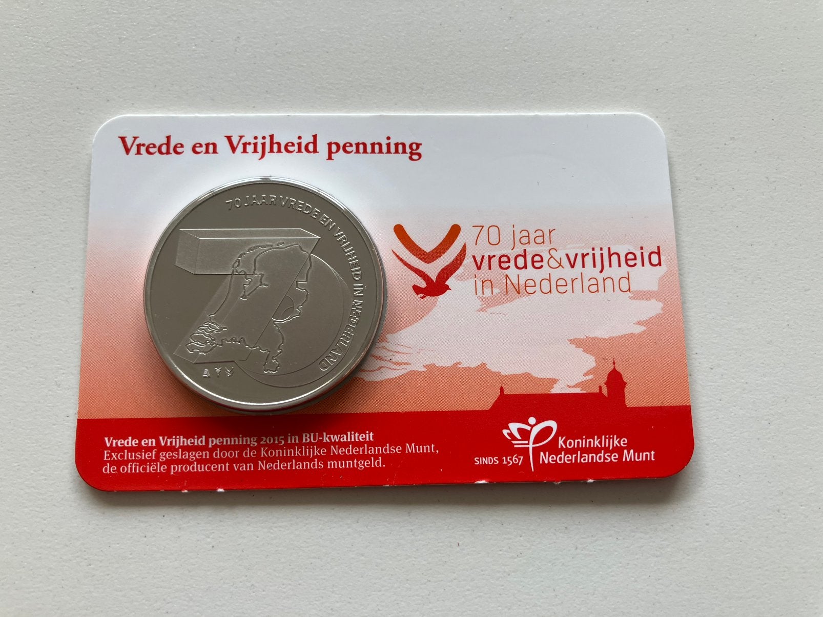 Coincard Vrede en Vrijheid 2015, Verzenden, Koningin Beatrix, Euro's
