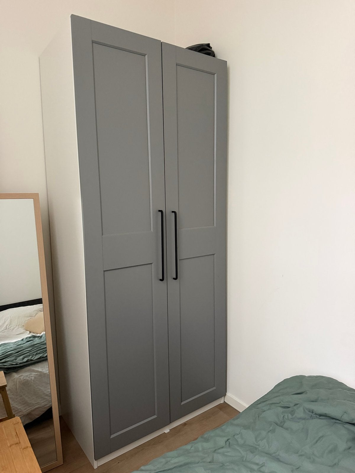 IKEA PAX-achtige kledingkast - grijs/wit, Ophalen, Gebruikt, 200 cm of meer, 50 tot 100 cm