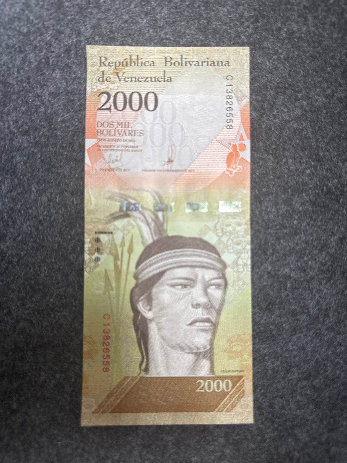 2000 Bolívares Venezuela bankbiljet, Ophalen of Verzenden, Zuid-Amerika, Los biljet